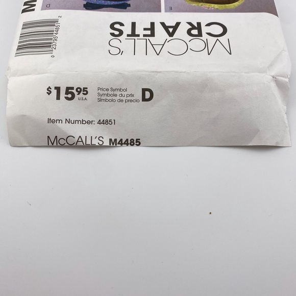 🪡 McCall’s Crafts Sewing Pattern 18’’ Baby Dolls Clothes 4485 - Picture 3 of 5